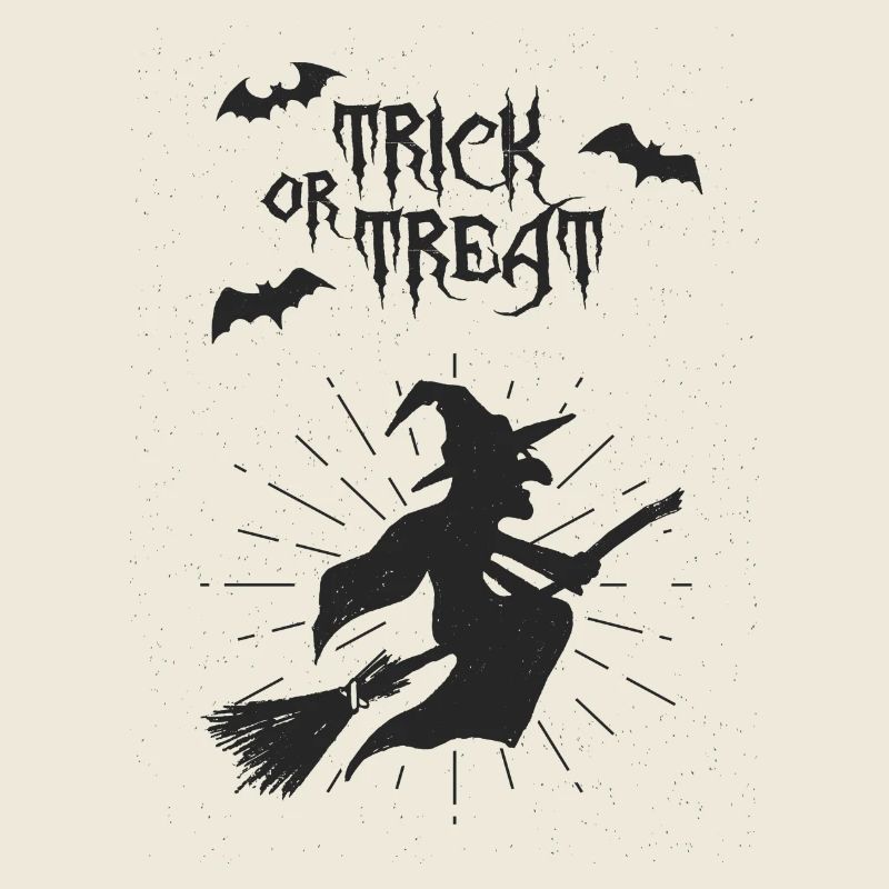 Halloween trick or treat witch