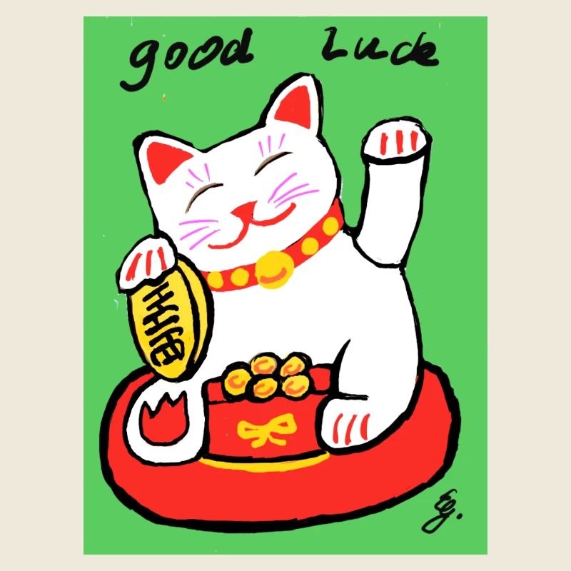 EG cat I tier I waving cat I lucky charm