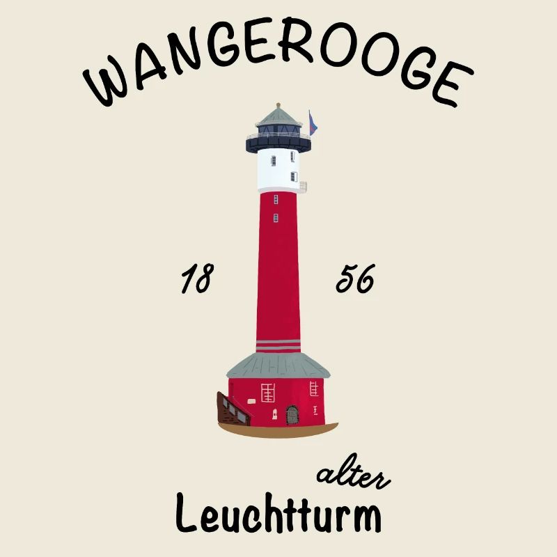 Wangerooge, kultiger alter Leuchtturm, Nordsee