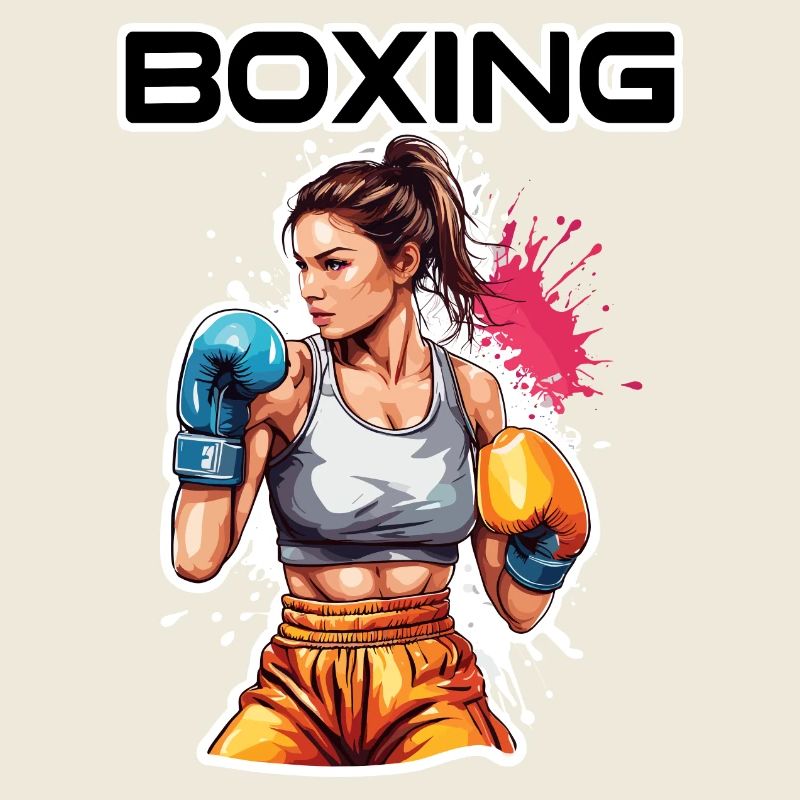 Boxerin / Sport / Kampf / Arena / Boxring / Fäuste