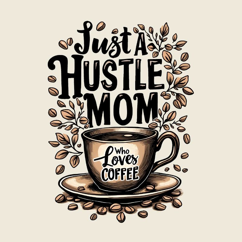 Nur eine hektische Mutter, die Kaffee liebt