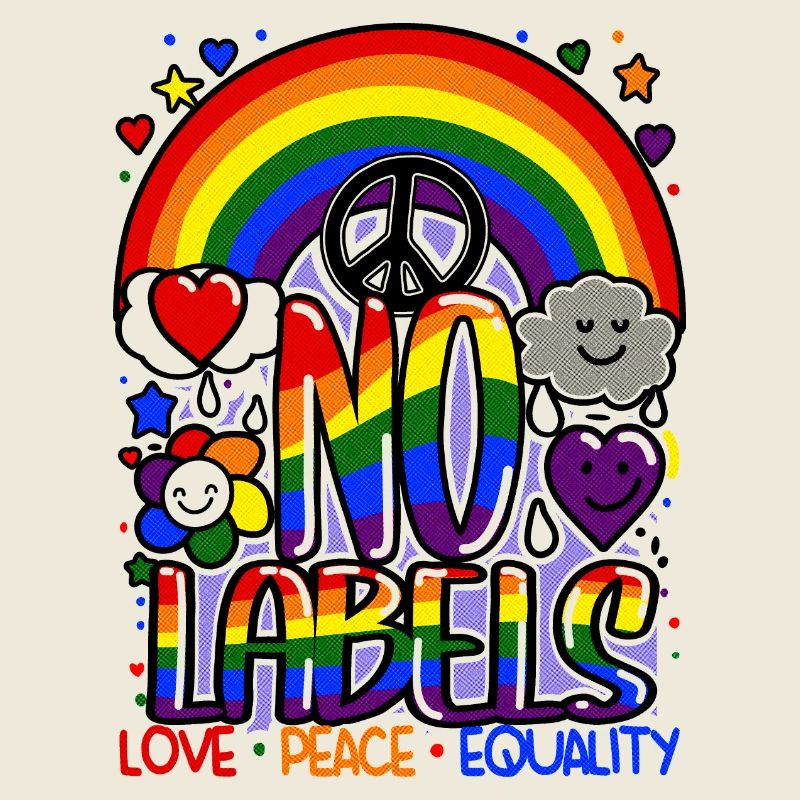 No Labels Design LGBT Rainbow & Equality