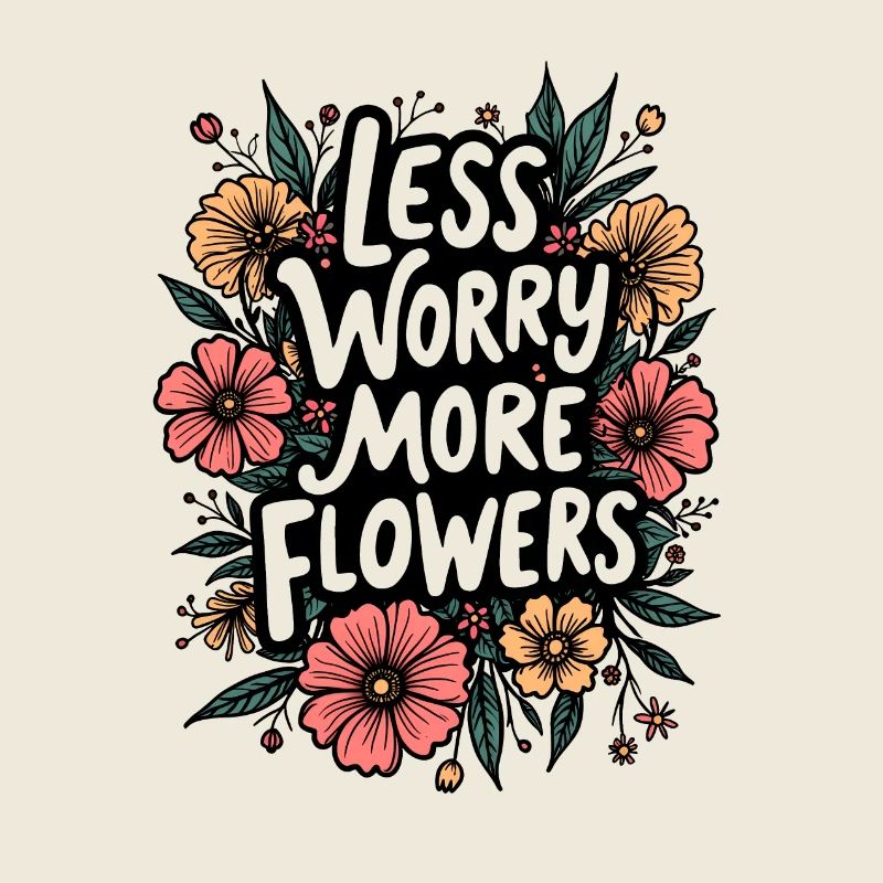 MOINS DE SOUCIS, PLUS DE FLEURS