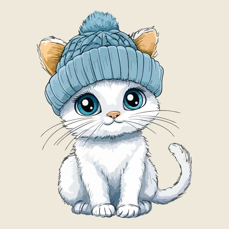 Chat mignon mignon bébé enfants animal dessin animé