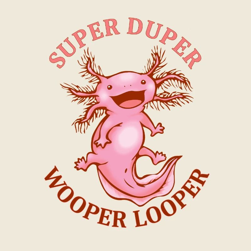 Axolotl superduper cute wooper looper illustrella
