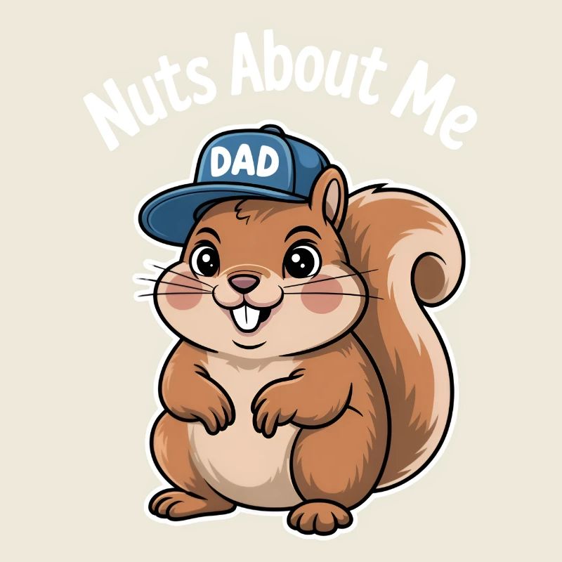 Niedliches Eichhörnchen Papa T-Shirt Design