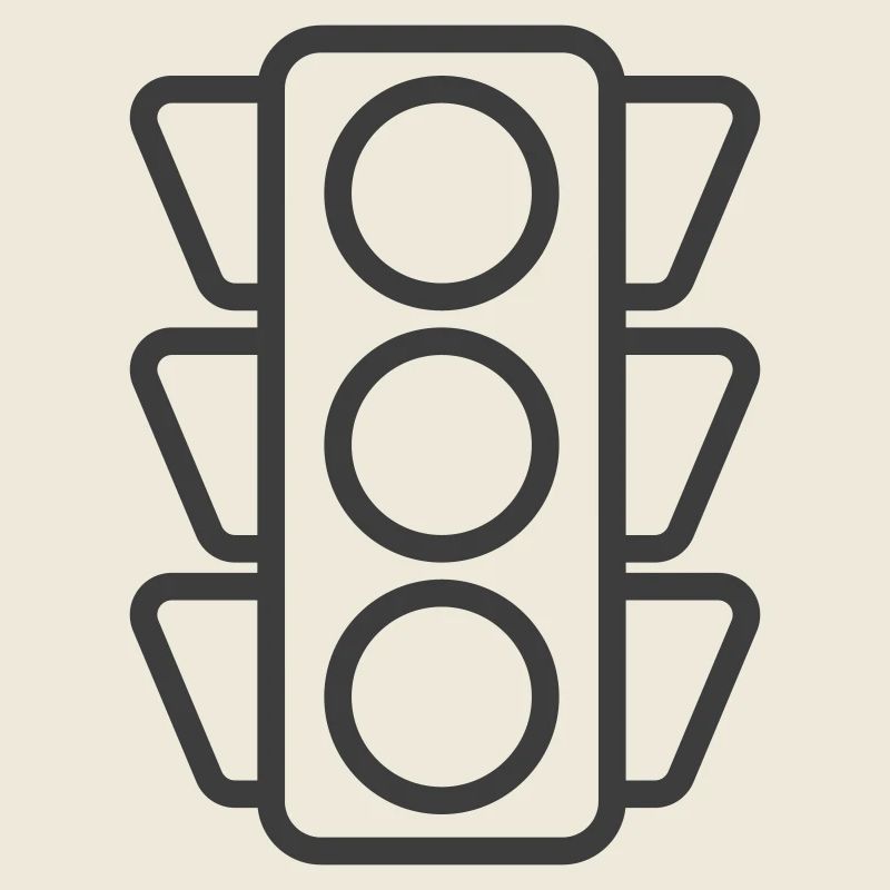 Icône de ligne de feu de circulation