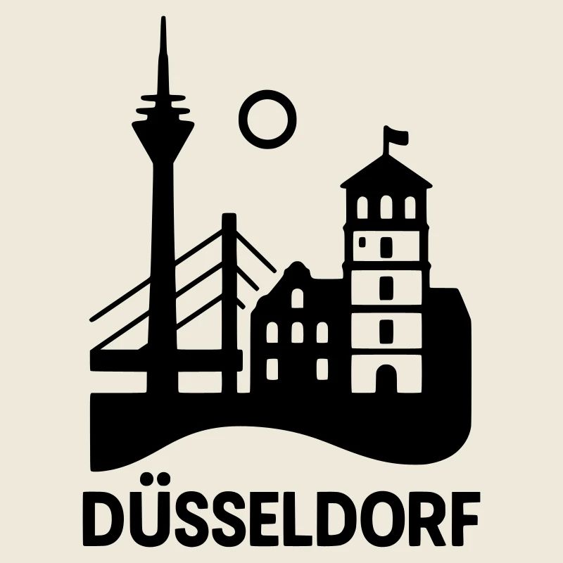 Düsseldorf Wahrzeichen Silhouette