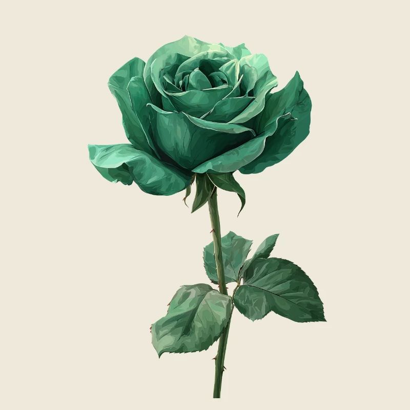 Rose vert émeraude
