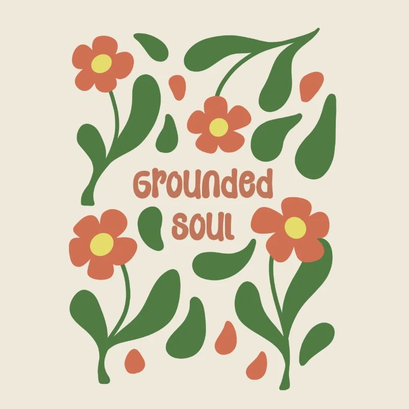 Geerdete Seele Blumenmuster