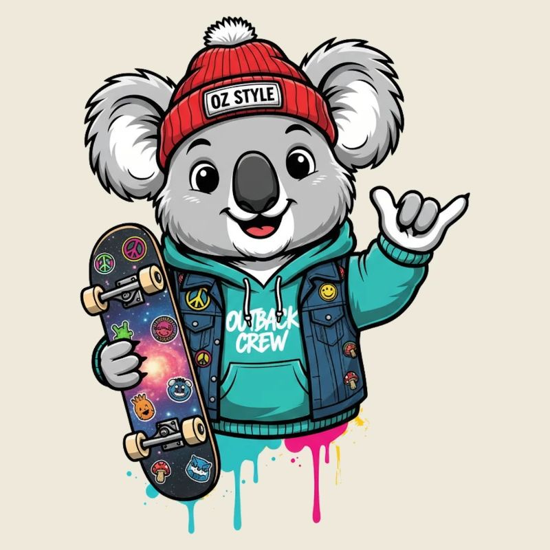 Koala Skate Sweat à Capuche Style Oz
