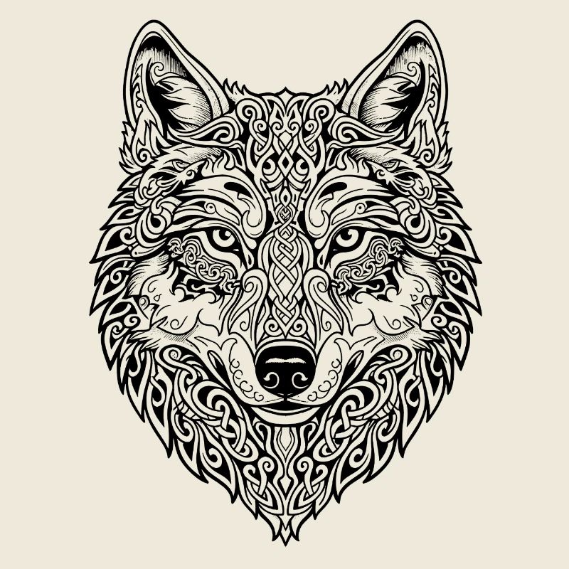 Keltischer Wolfskopf