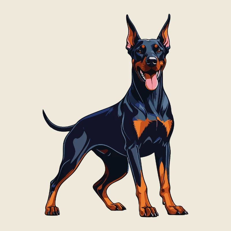Starker Dobermann – Ausdrucksstarkes Dobie Design