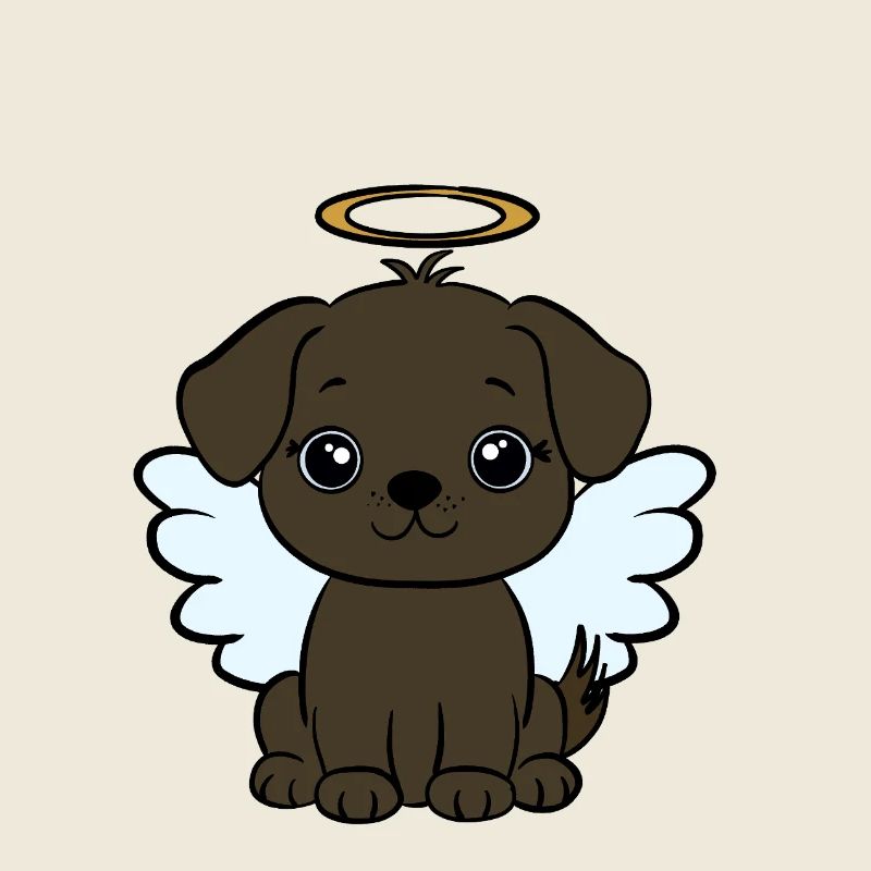 Chien avec des ailes