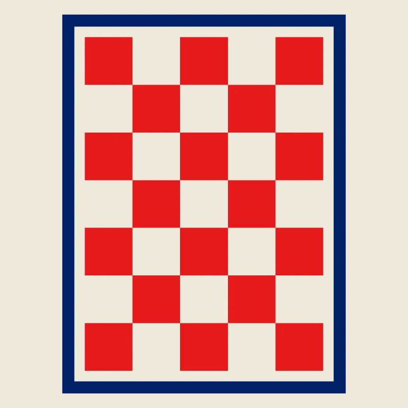 Kroatische Schachbrett-Blaue Grenze
