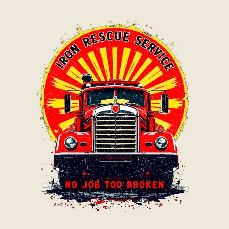 SERVICE DE SECOURS DE FER Camion vintage