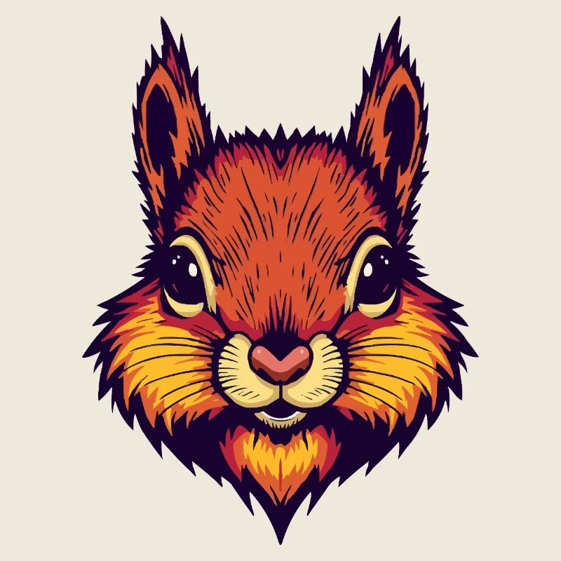 Leuchtend herbstliches Eichhörnchen 