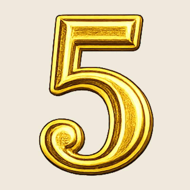 Golden Five Ornament