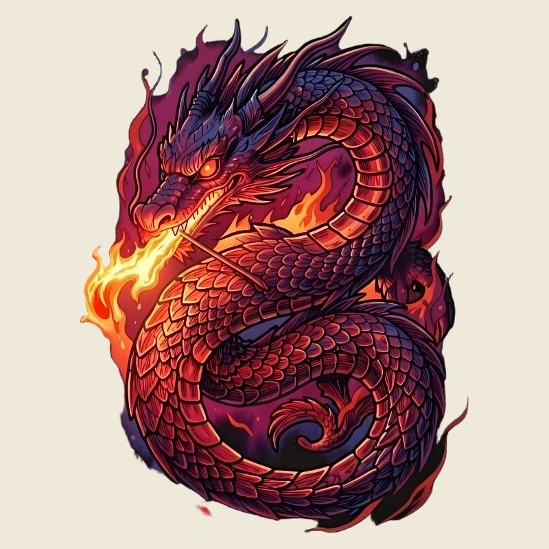 Feuriger Drachensturm