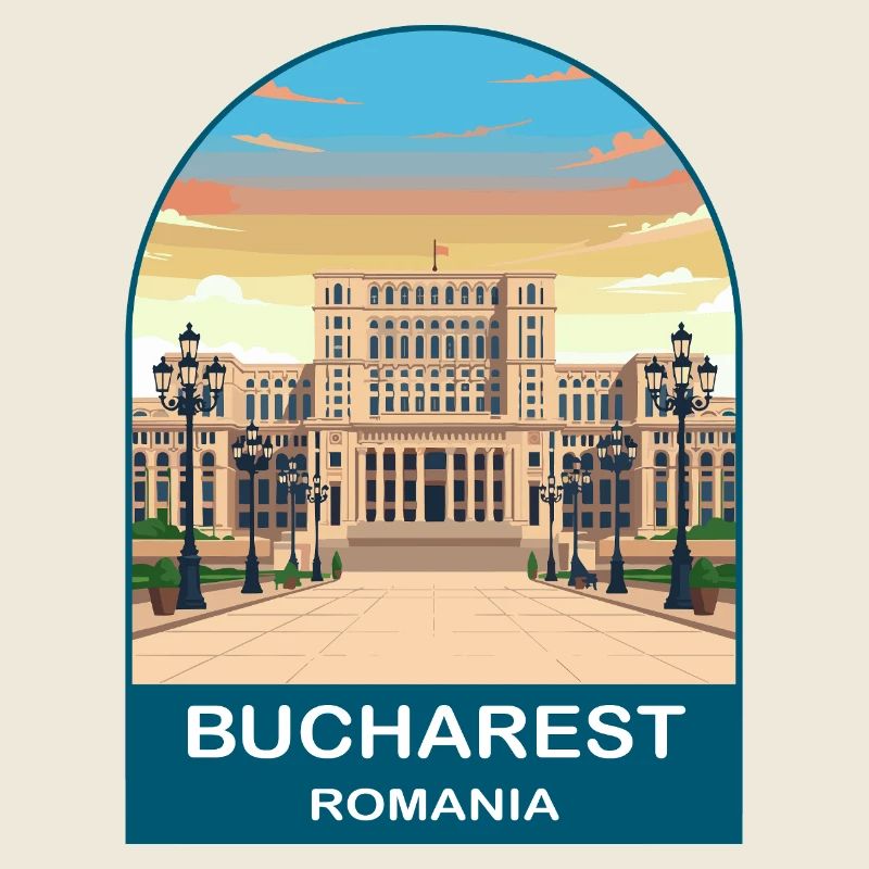 Bukarest Rumänien Vintage-Reiseplakat