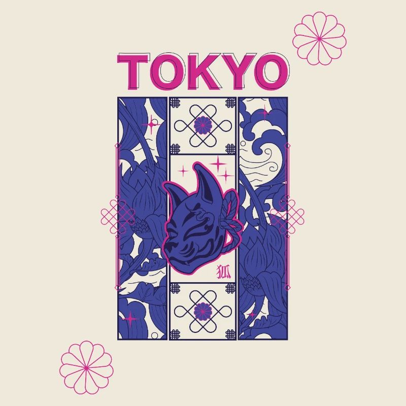 Tokyo Neon Kitsune design