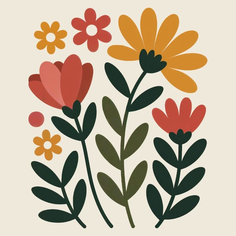 Boho Blumen – Blühende Harmonie