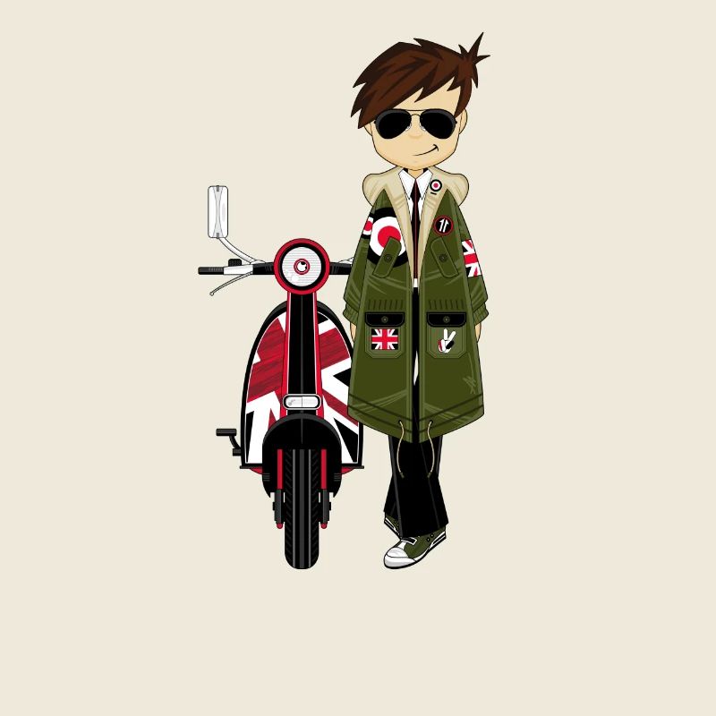 Mod Boy & Retro Scooter