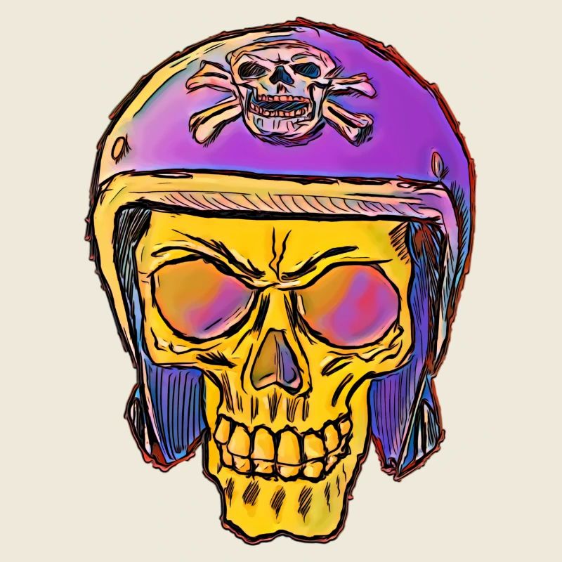 Totenkopf Mit Skullhelm