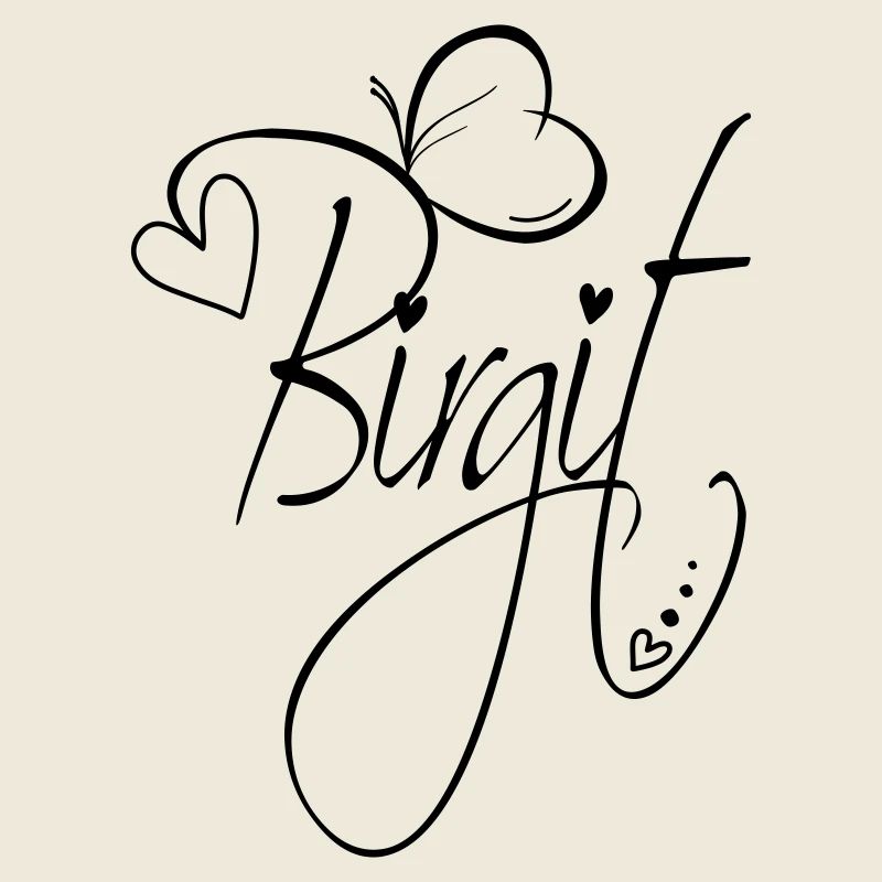 Birgit Nom Prénom Fille Calligraphie Décor