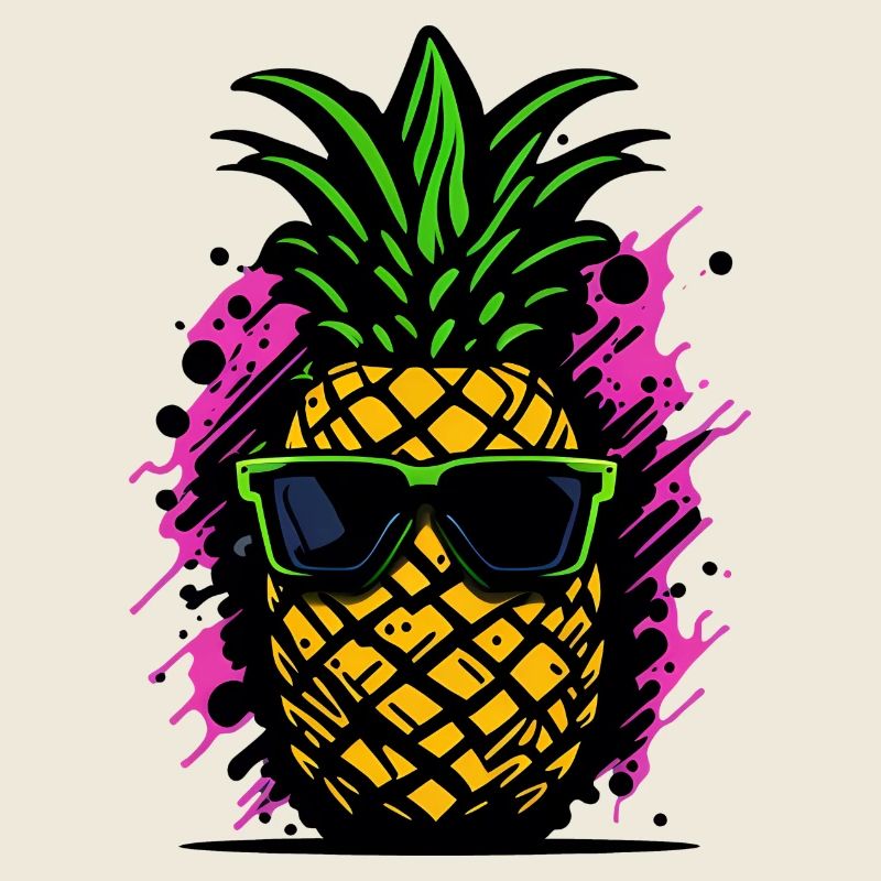 Ananas a lunette retro cool