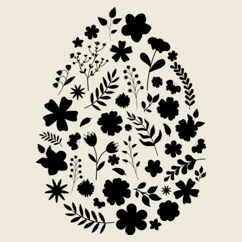 Oeuf de fleurs / citation de pâques