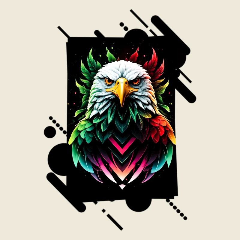 Neon Colorful Eagle