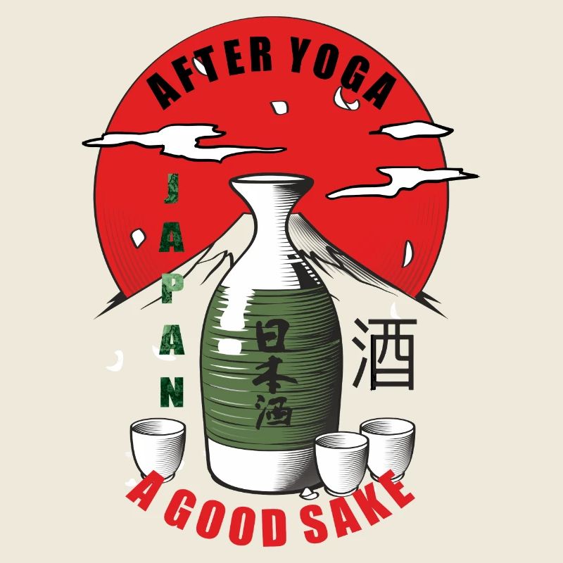 nach dem Yoga ein guter Sake