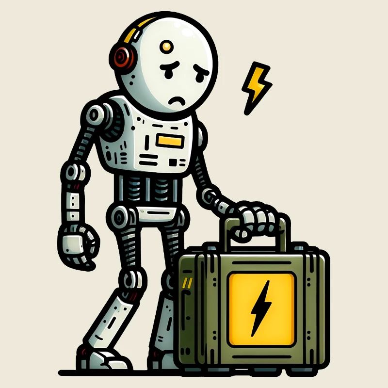 Robot Triste Malette D'Energie