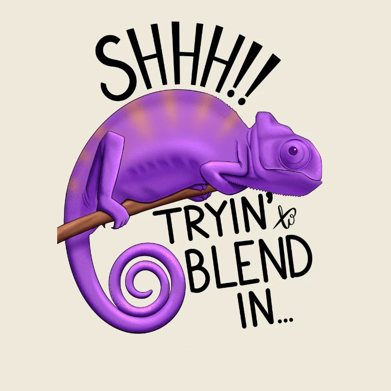 Chameleon trying to blend in