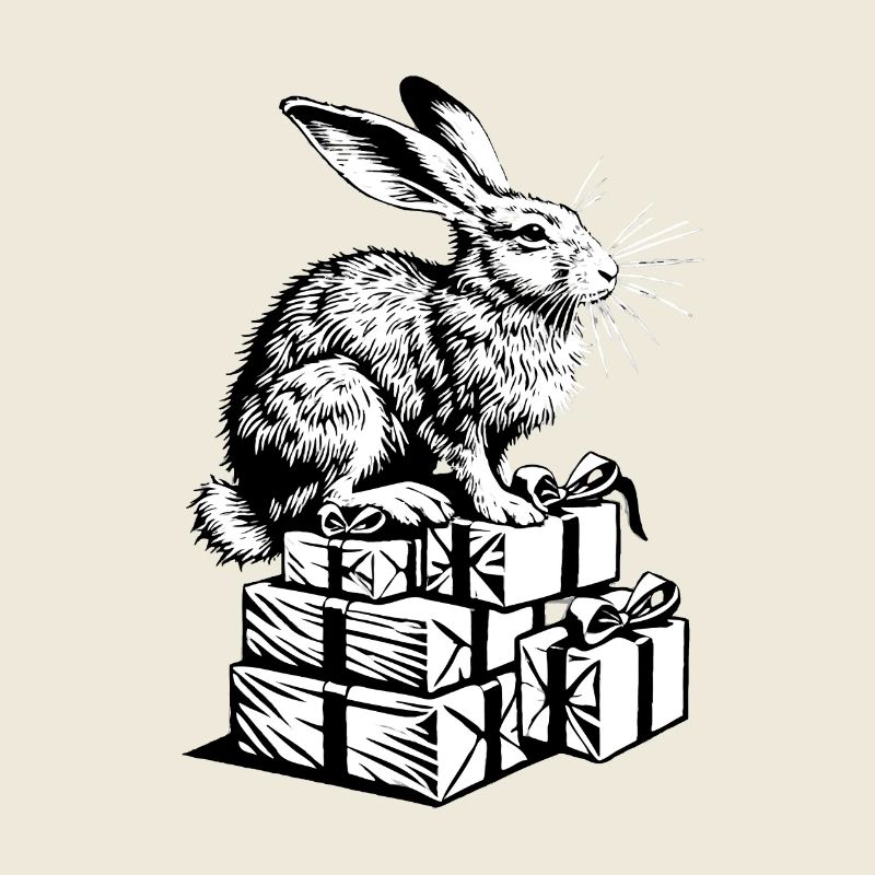 Weihnachtshase - Osterhase feiert Weihnachten
