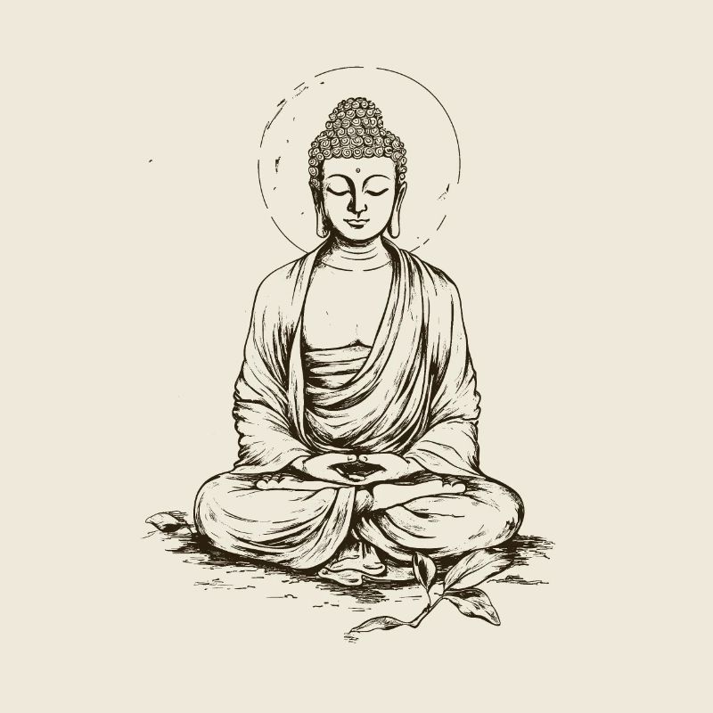 Dessin à la main de Bouddha