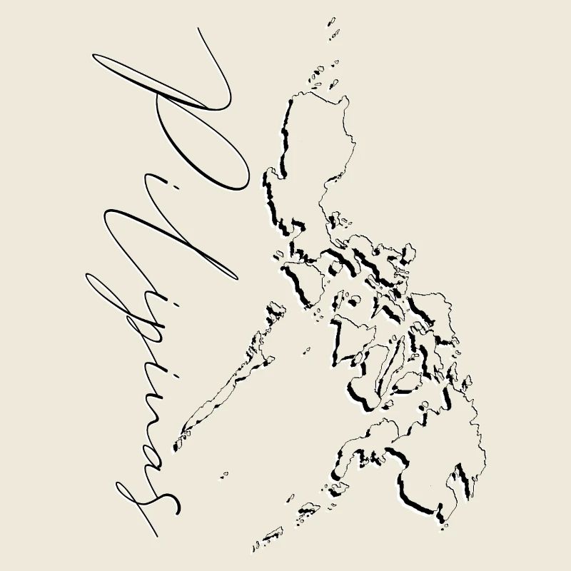 Carte des Philippines comme contour PH