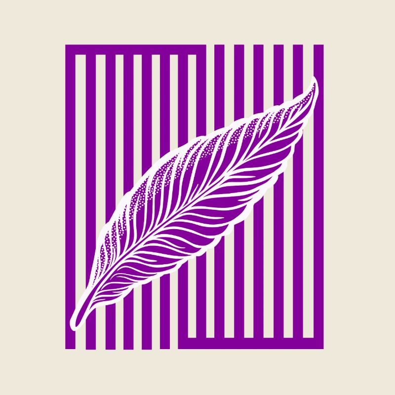 Plume sur barre verticale