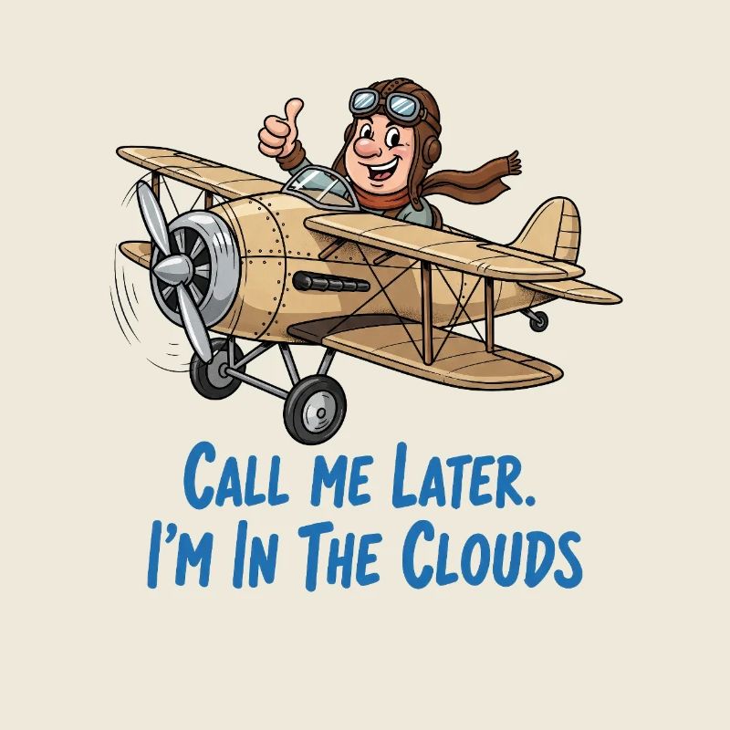 Pilote dans le ciel nuageux – dépliant d’aventure