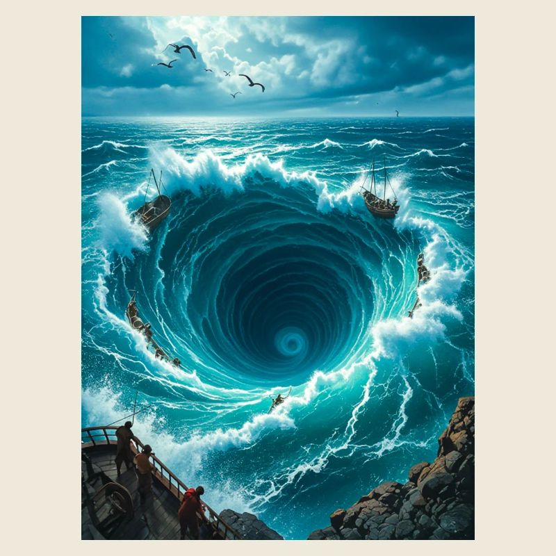 Charybdis, gigantisches Strudelmonster des griechischen Mes
