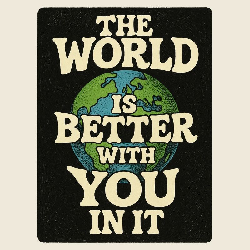 Inspirational Earth Message Graphic