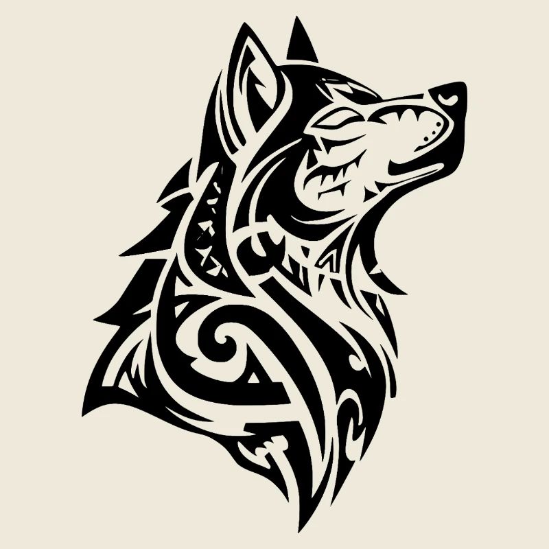 Wolf Tribal Tattoo