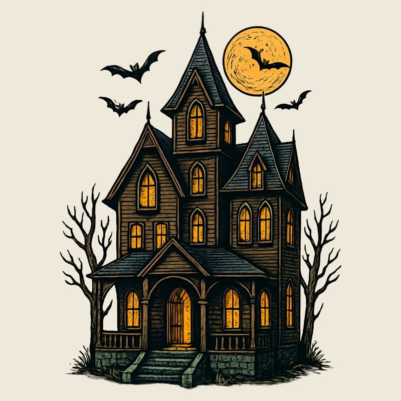 Spooky Haunted House for Halloween