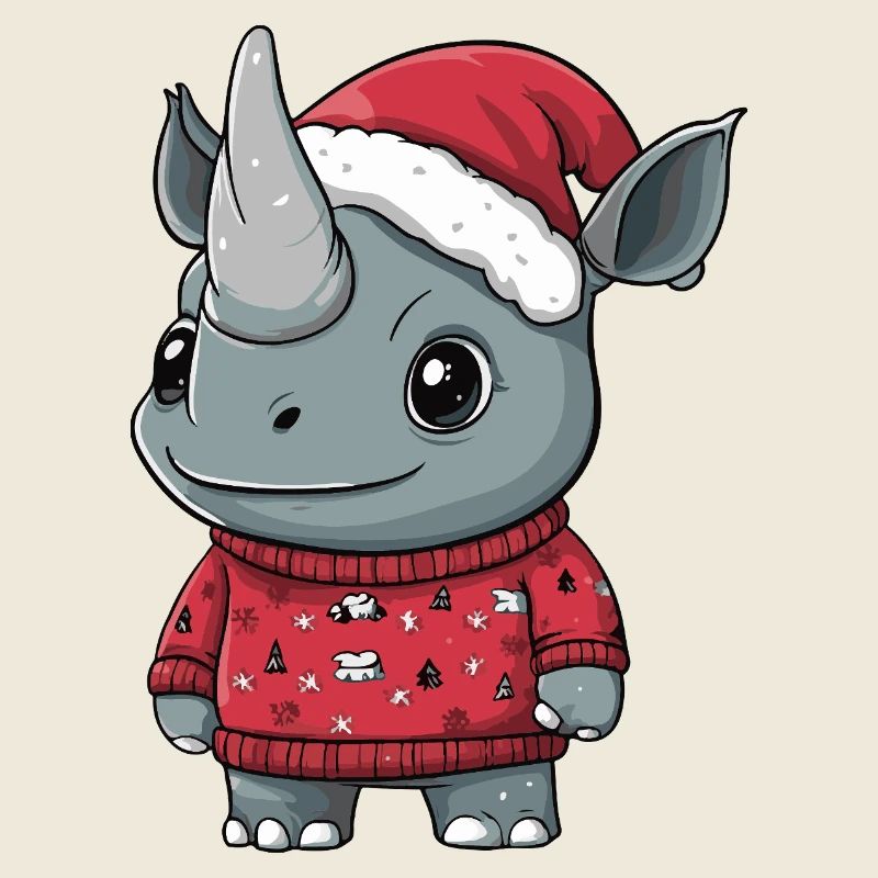 Noël rhinocéros Noël