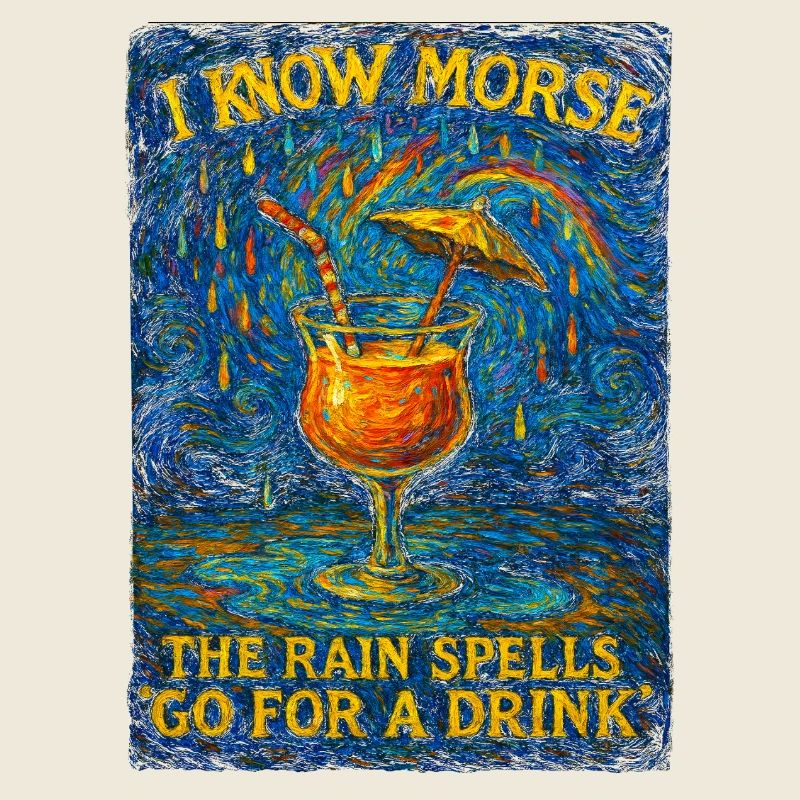 Rainy Morse Cocktail-Kunst