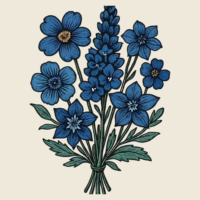 Blue Flower Bouquet
