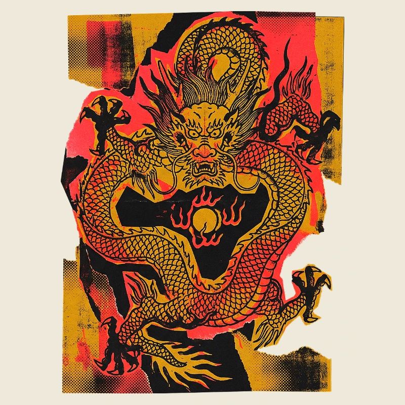 Art chinois des dragons