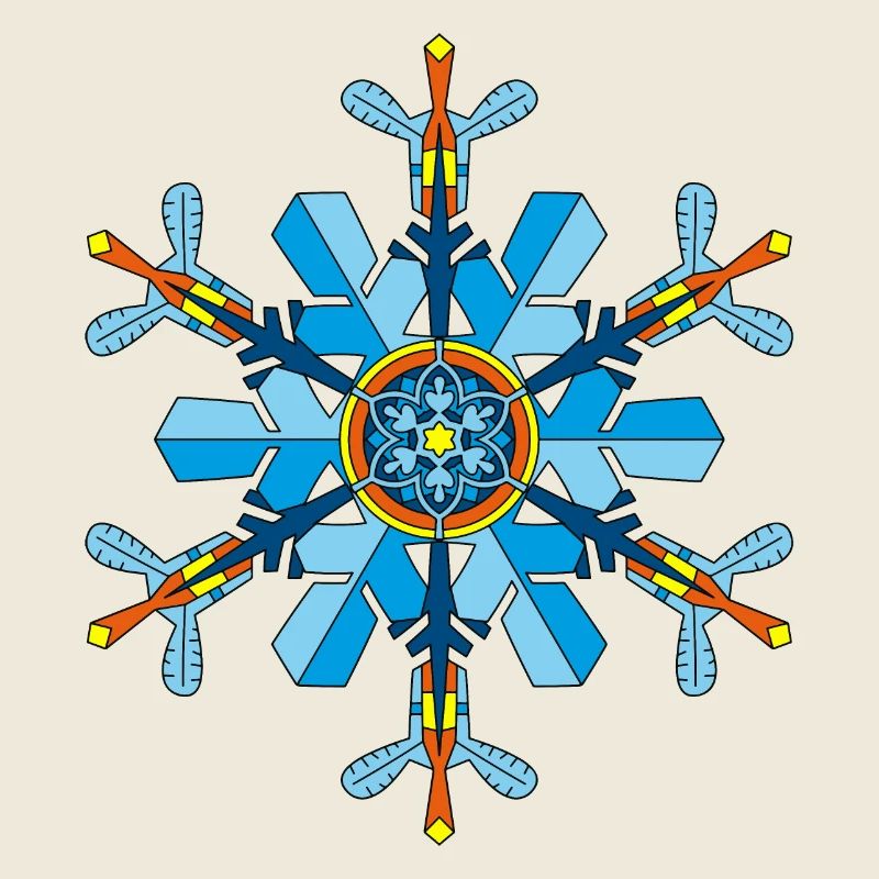 Schneeflocken Mandala