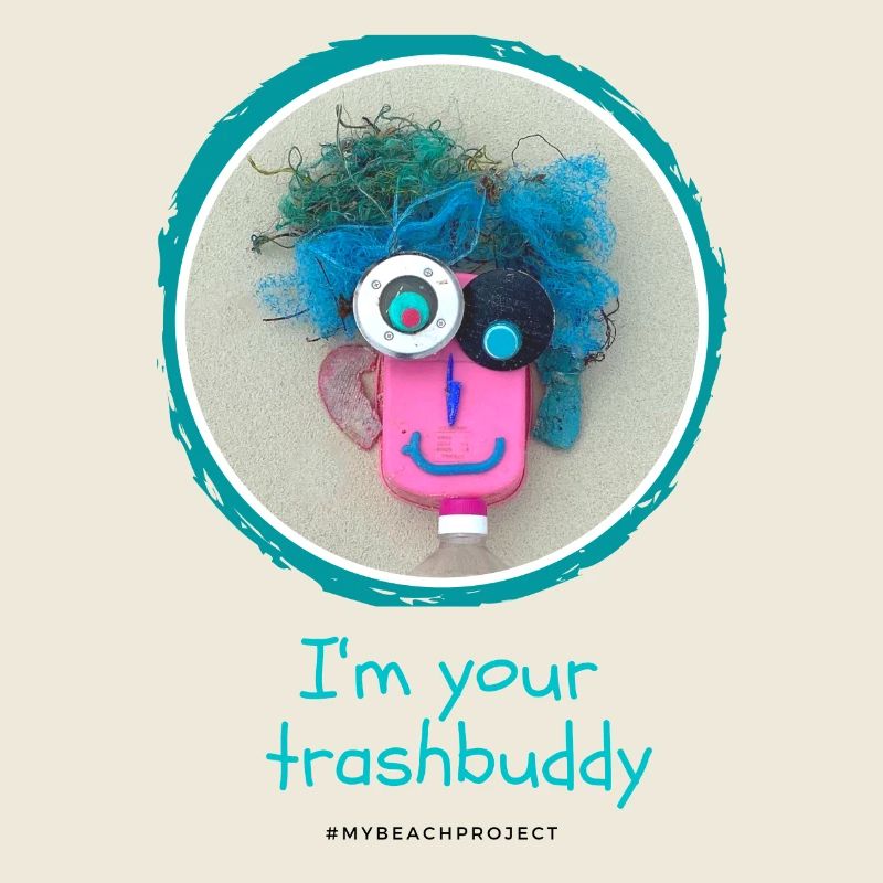 Plastik Gesicht Blau